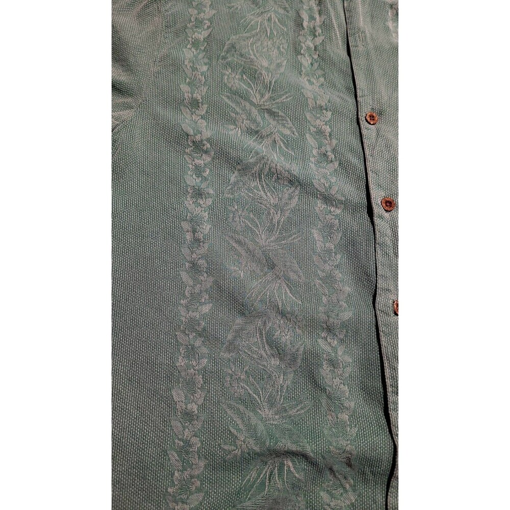 Tommy Bahama Relax 100% Silk Mint Green Hibiscus Floral Hawaiian Tropical M NWOT - Picture 6 of 16